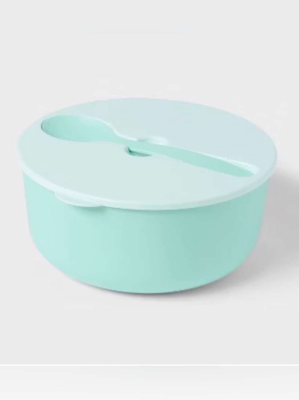 Mint Green Lidded Serving Bowl with Spoon - Sun Squad NWT